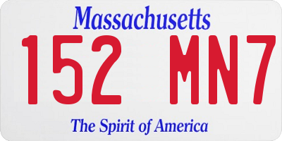 MA license plate 152MN7