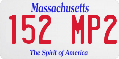 MA license plate 152MP2