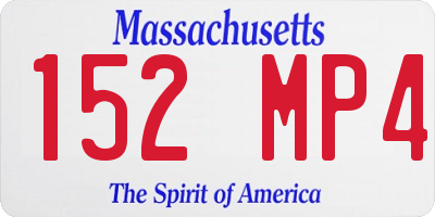 MA license plate 152MP4