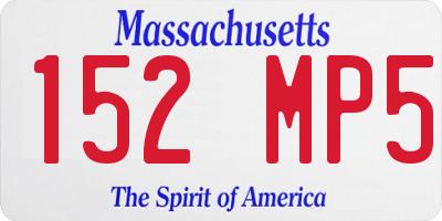 MA license plate 152MP5