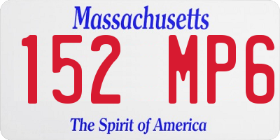 MA license plate 152MP6