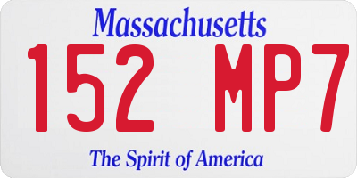 MA license plate 152MP7