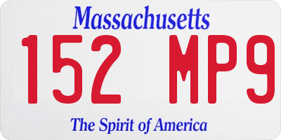 MA license plate 152MP9