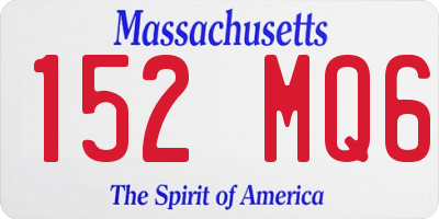 MA license plate 152MQ6