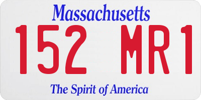 MA license plate 152MR1