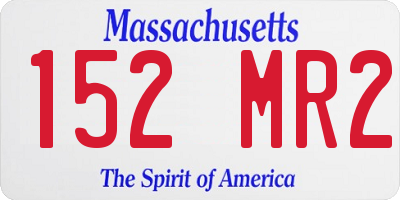 MA license plate 152MR2
