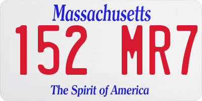MA license plate 152MR7