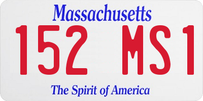 MA license plate 152MS1