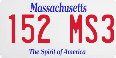 MA license plate 152MS3