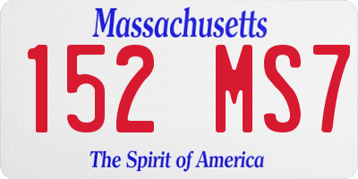 MA license plate 152MS7