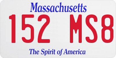 MA license plate 152MS8
