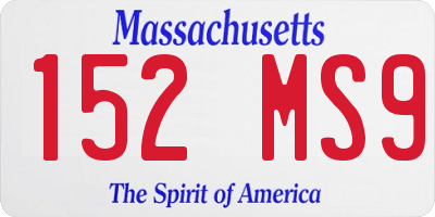 MA license plate 152MS9