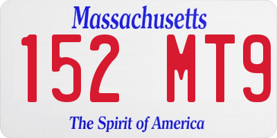 MA license plate 152MT9