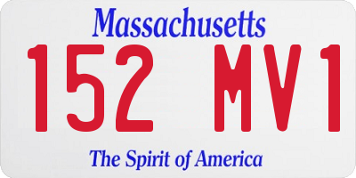 MA license plate 152MV1
