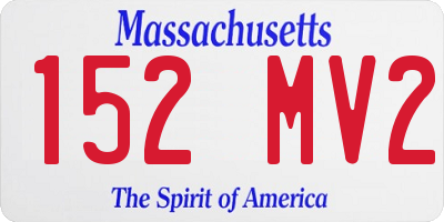 MA license plate 152MV2