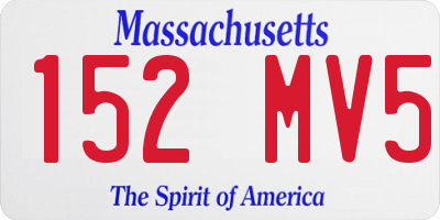 MA license plate 152MV5