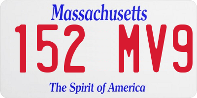 MA license plate 152MV9