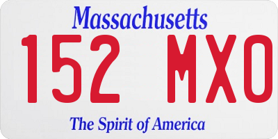 MA license plate 152MX0