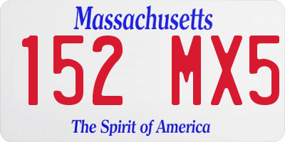 MA license plate 152MX5