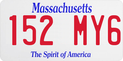 MA license plate 152MY6