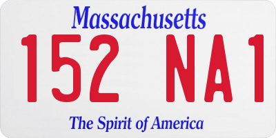 MA license plate 152NA1