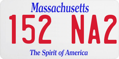 MA license plate 152NA2