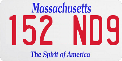 MA license plate 152ND9