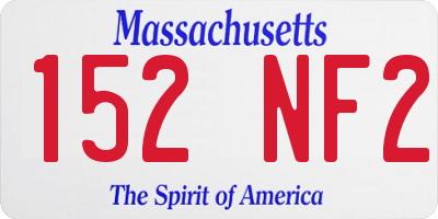 MA license plate 152NF2