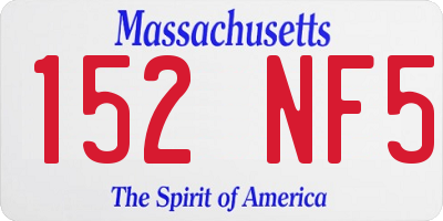 MA license plate 152NF5