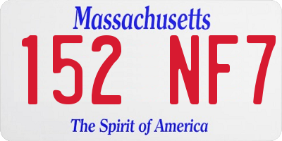 MA license plate 152NF7