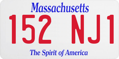 MA license plate 152NJ1