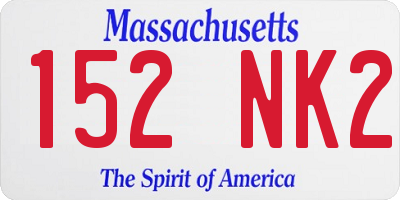 MA license plate 152NK2