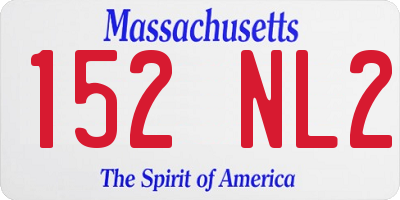 MA license plate 152NL2