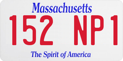 MA license plate 152NP1