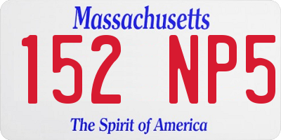 MA license plate 152NP5