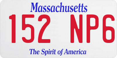 MA license plate 152NP6