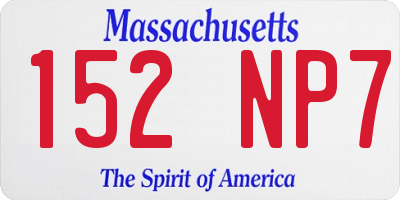MA license plate 152NP7