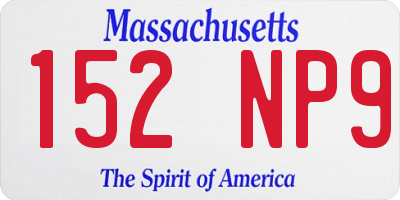 MA license plate 152NP9