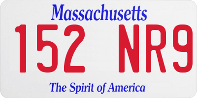 MA license plate 152NR9