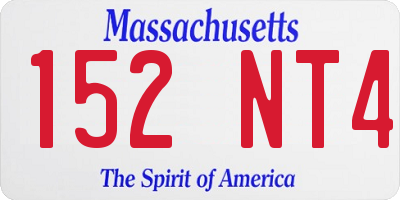 MA license plate 152NT4