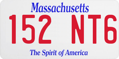 MA license plate 152NT6