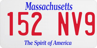 MA license plate 152NV9