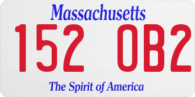 MA license plate 152OB2