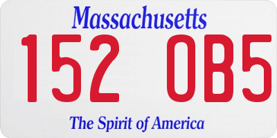 MA license plate 152OB5