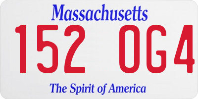 MA license plate 152OG4