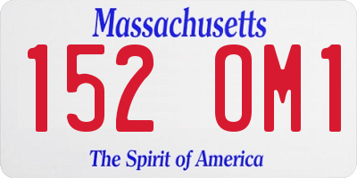 MA license plate 152OM1