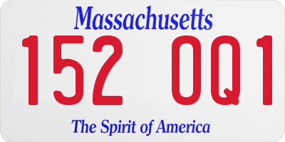 MA license plate 152OQ1