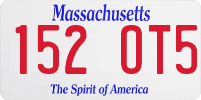 MA license plate 152OT5