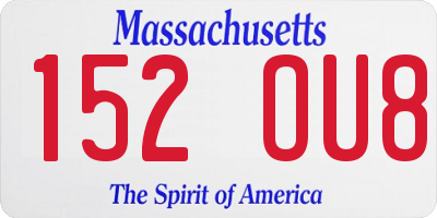 MA license plate 152OU8