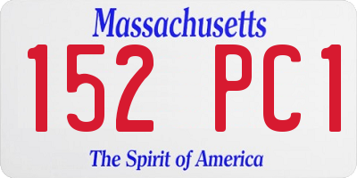 MA license plate 152PC1